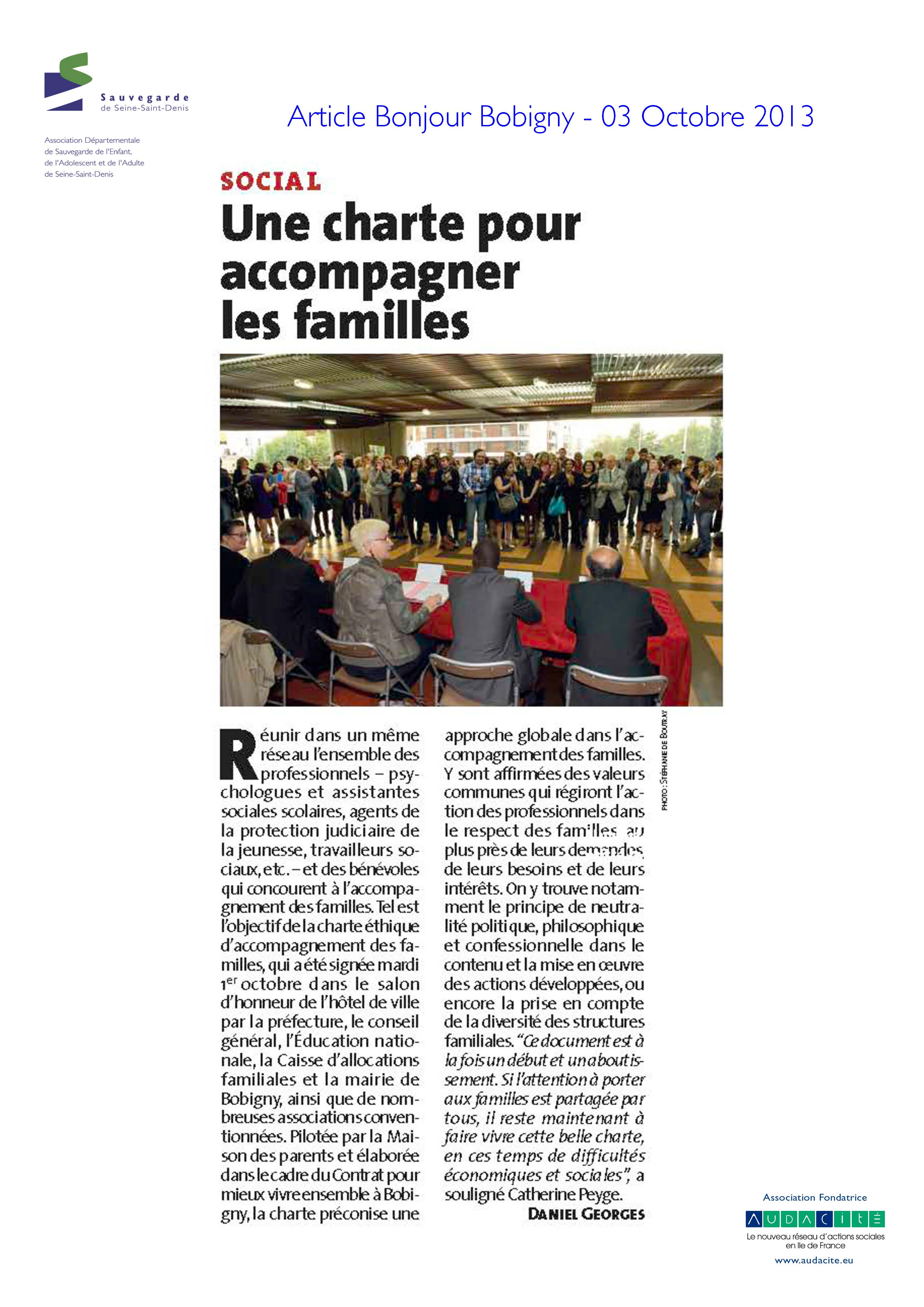 37 - Une charte pour accompagner les familles - Bonjour Bobigny - Oct 2013