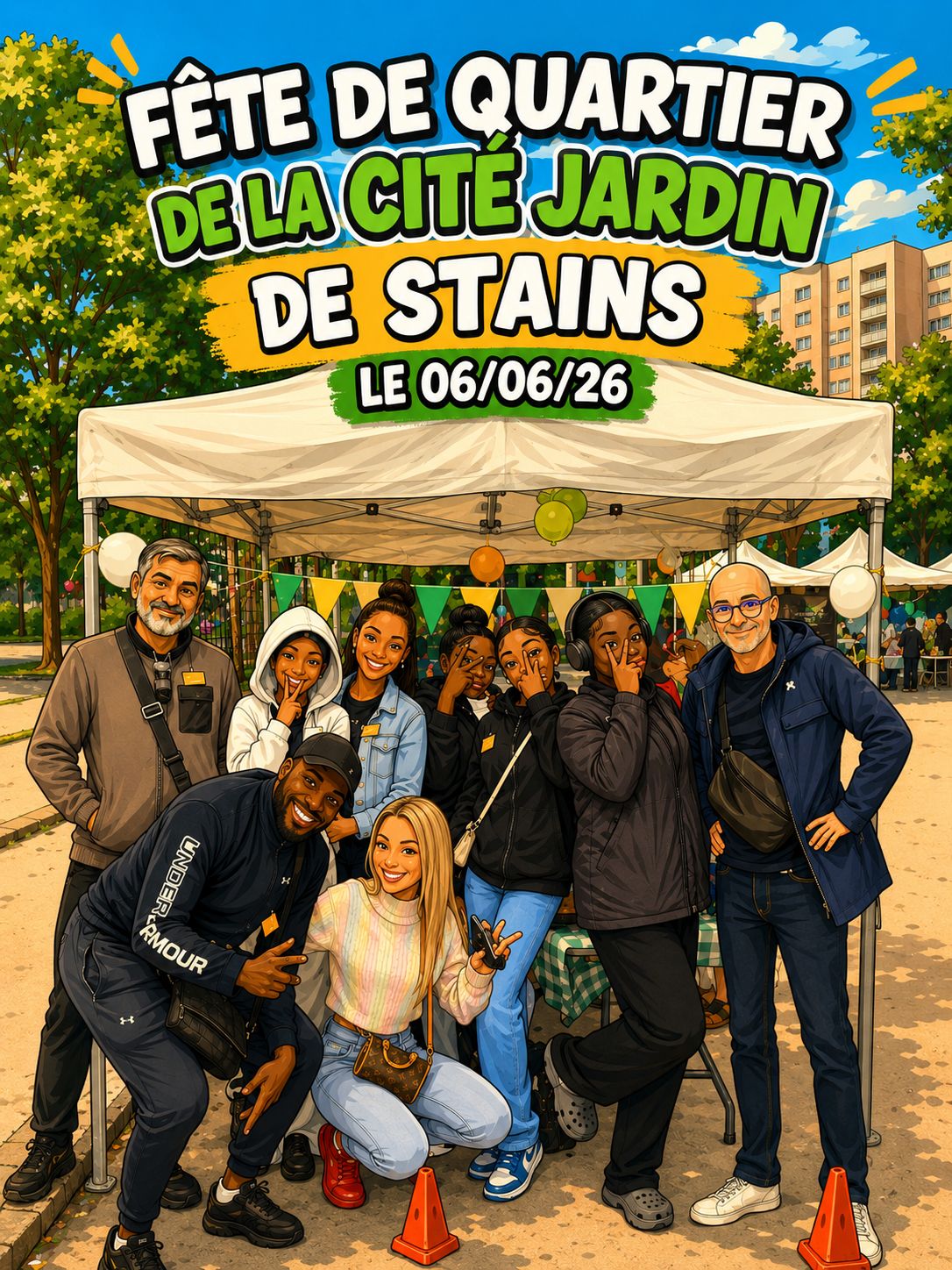 La Sauvegarde 93 a participé à la première fête de quartier de la Cité Jardin 🪴 à Stains en juin  !